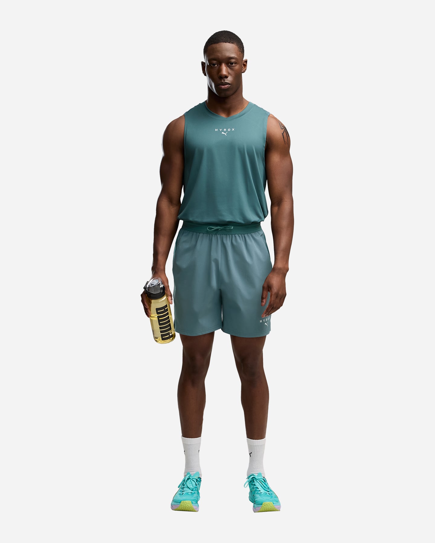 Pantalone training PUMA HYROX 7" PWRTRN M - Verde - 1 | Cisalfa Sport