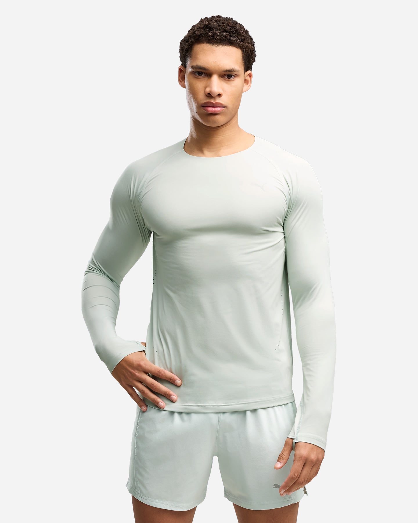 Maglia running PUMA EVERYDAY CLOUDPUN M - Verde - 2 | Cisalfa Sport