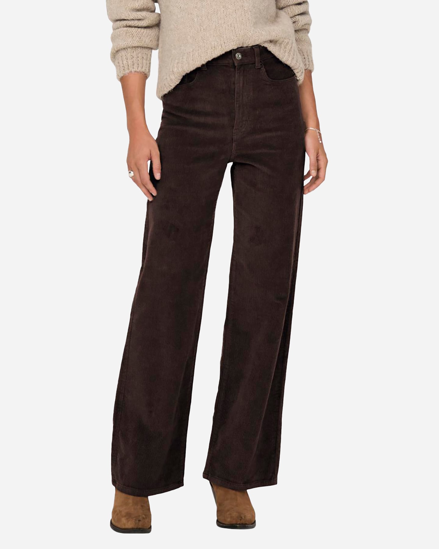 Pantalone ONLY HOPE HW WIDE CORDUROY L32 W - Marrone - 2 | Cisalfa Sport