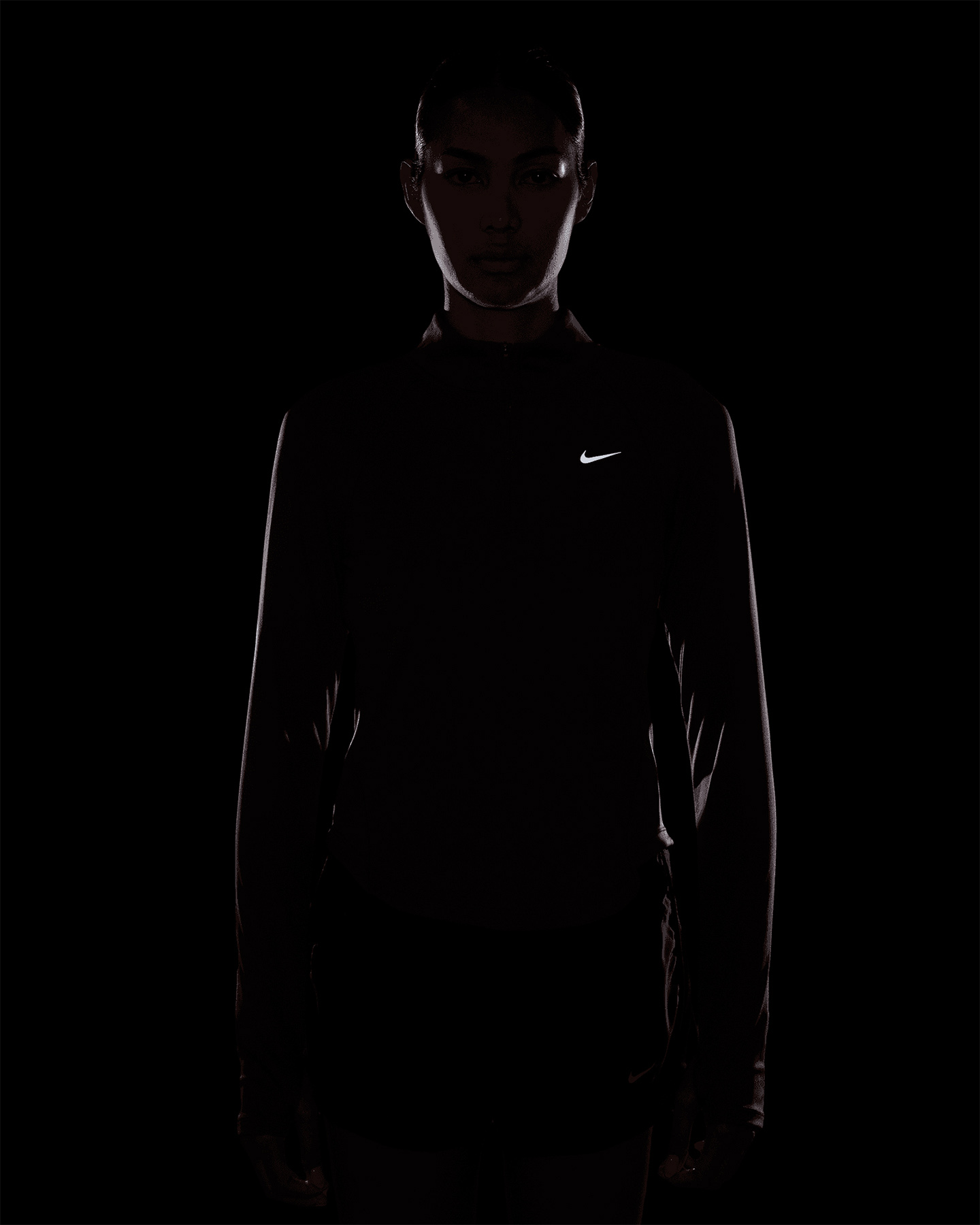 Maglia running NIKE TEMPO SWOOSH LS W - Marrone - 3 | Cisalfa Sport
