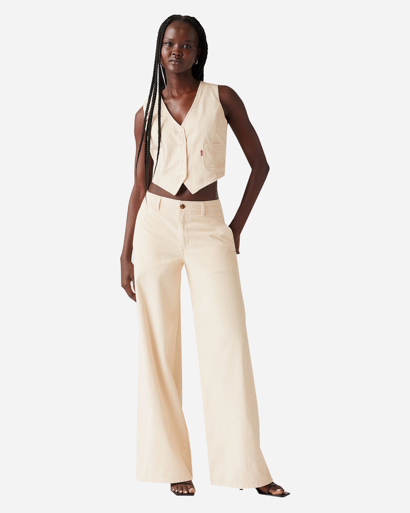 Pantalone LEVI'S CHINO VELVET L31 LOOSE W - Bianco - 1 | Cisalfa Sport