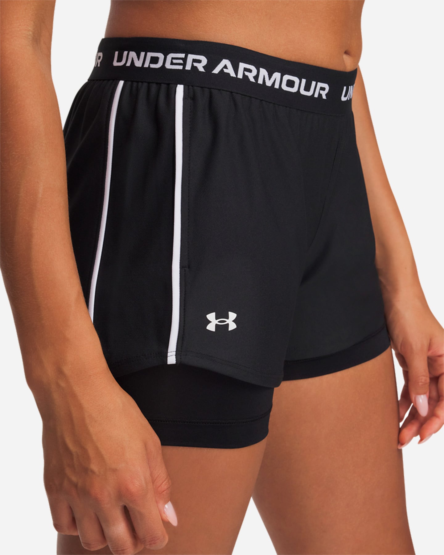 Short training UNDER ARMOUR TECH PLAY UP 2IN1 W - Nero - 3 | Cisalfa Sport
