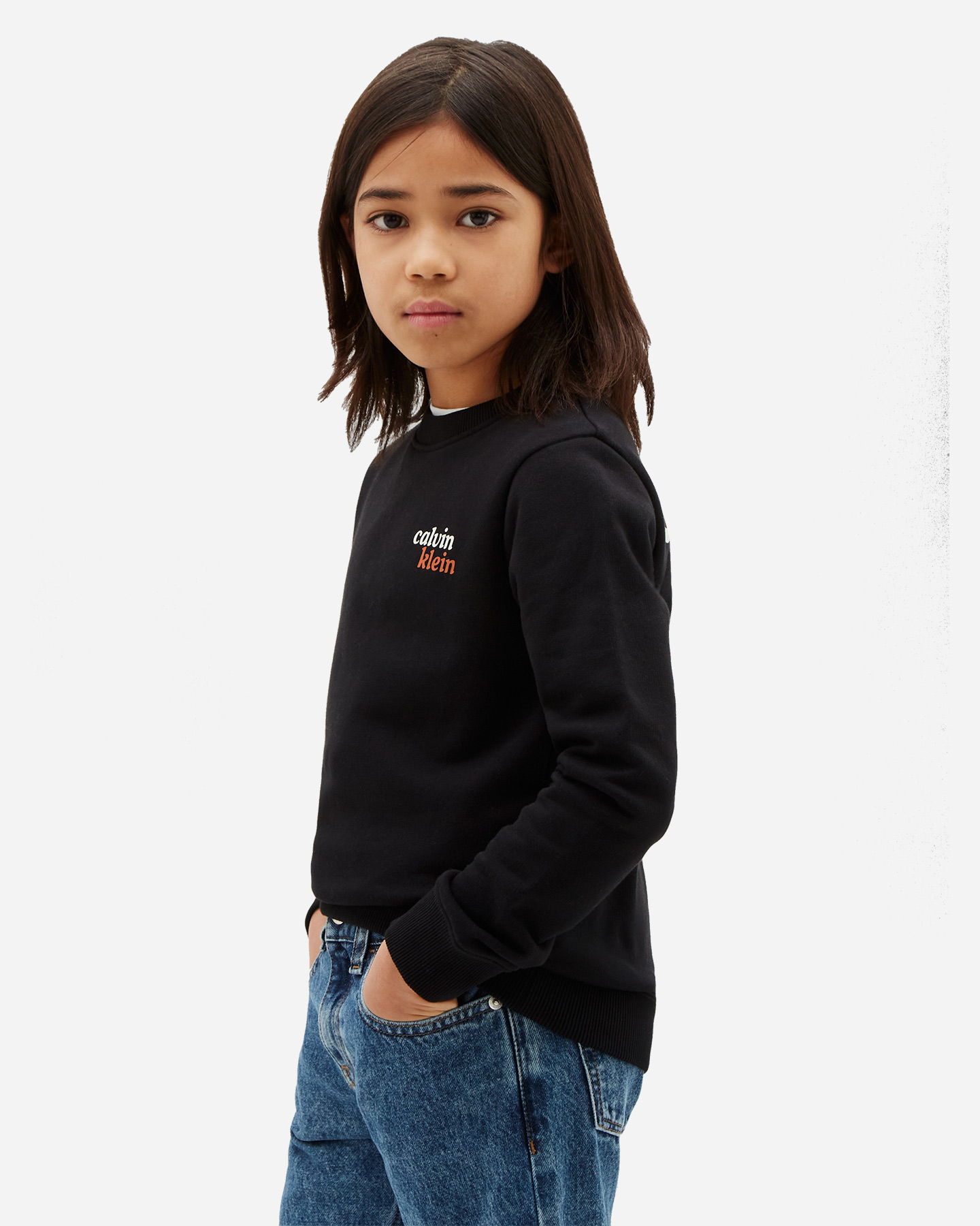 Felpa CALVIN KLEIN JEANS BACK PRINT JR - Nero - 1 | Cisalfa Sport