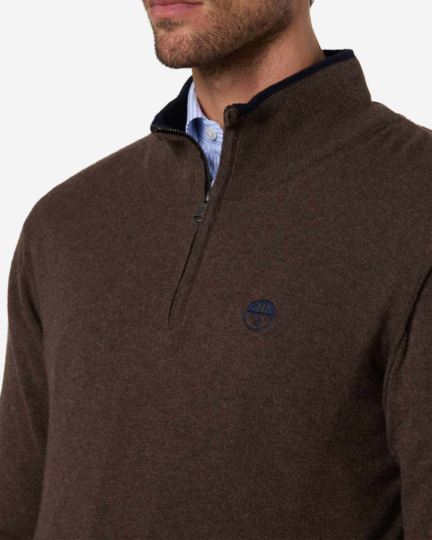 Maglione NORTH SAILS HALF ZIP CASHMERE M - Marrone - 4 | Cisalfa Sport