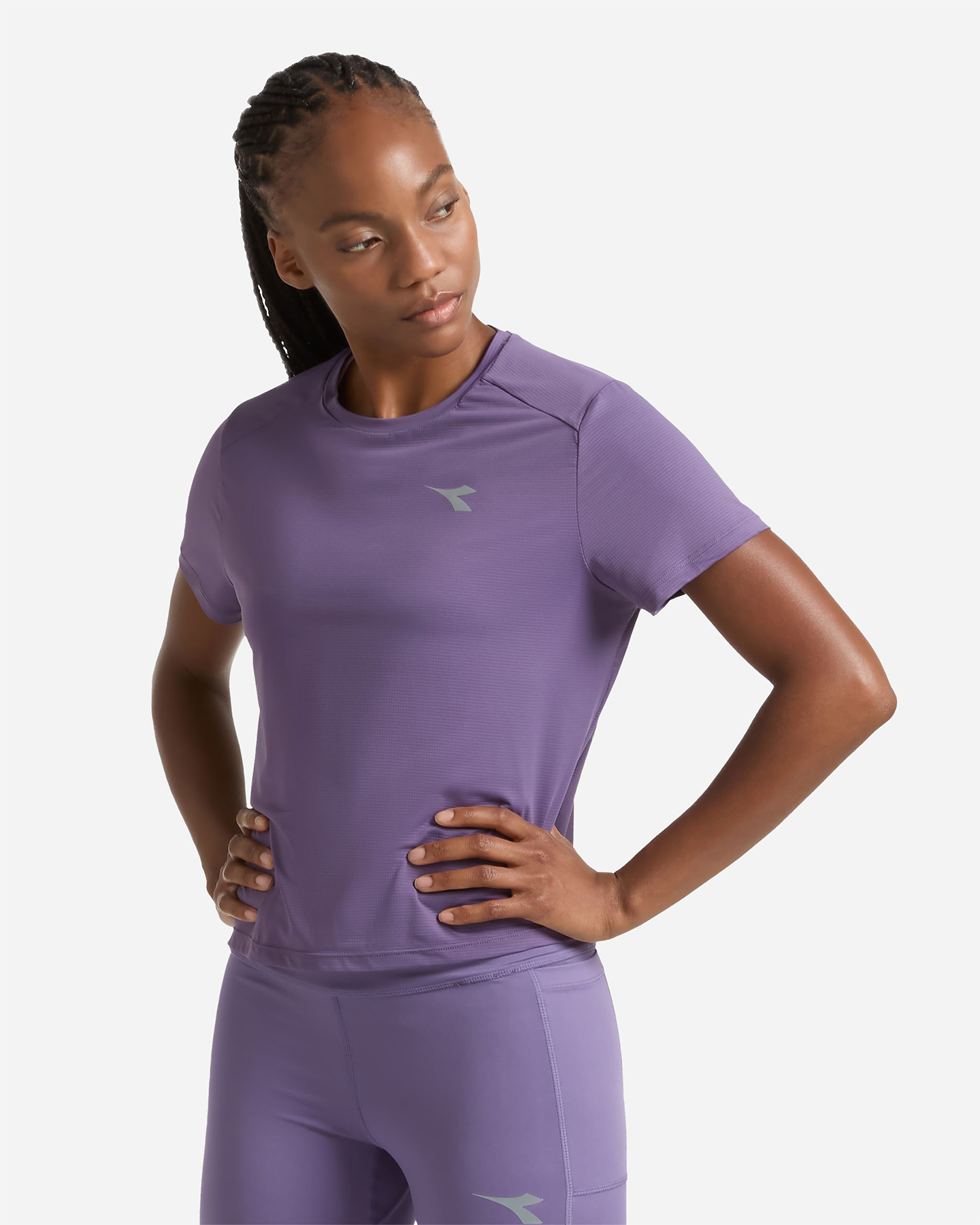 T-shirt running DIADORA TECH W - Viola - 2 | Cisalfa Sport