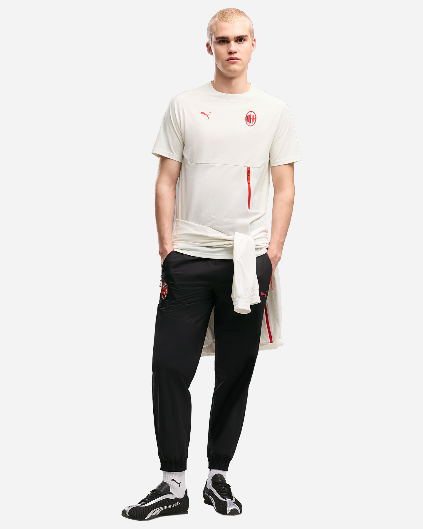 Abbigliamento calcio ufficiale PUMA AC MILAN TECH M - Grigio - 4 | Cisalfa Sport