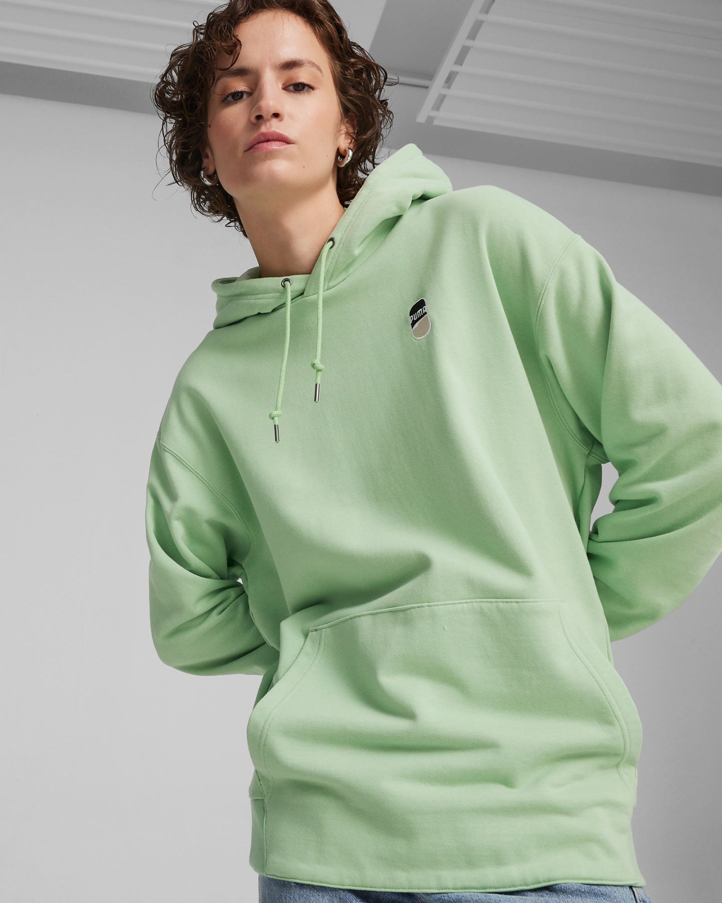Felpa PUMA DOWNTOWN 180 M - Verde - 2 | Cisalfa Sport