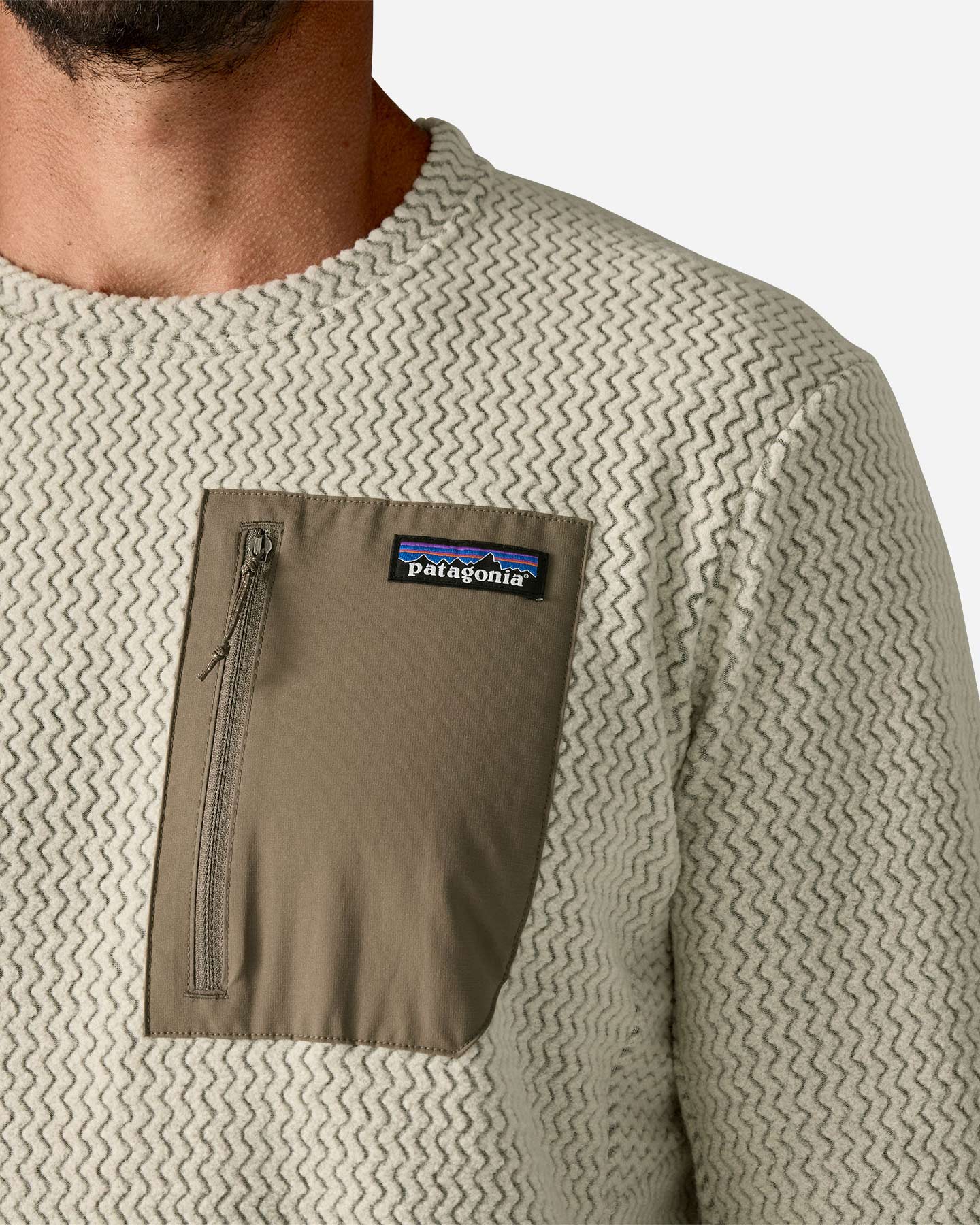Pile PATAGONIA R1 AIR M - Beige - 5 | Cisalfa Sport