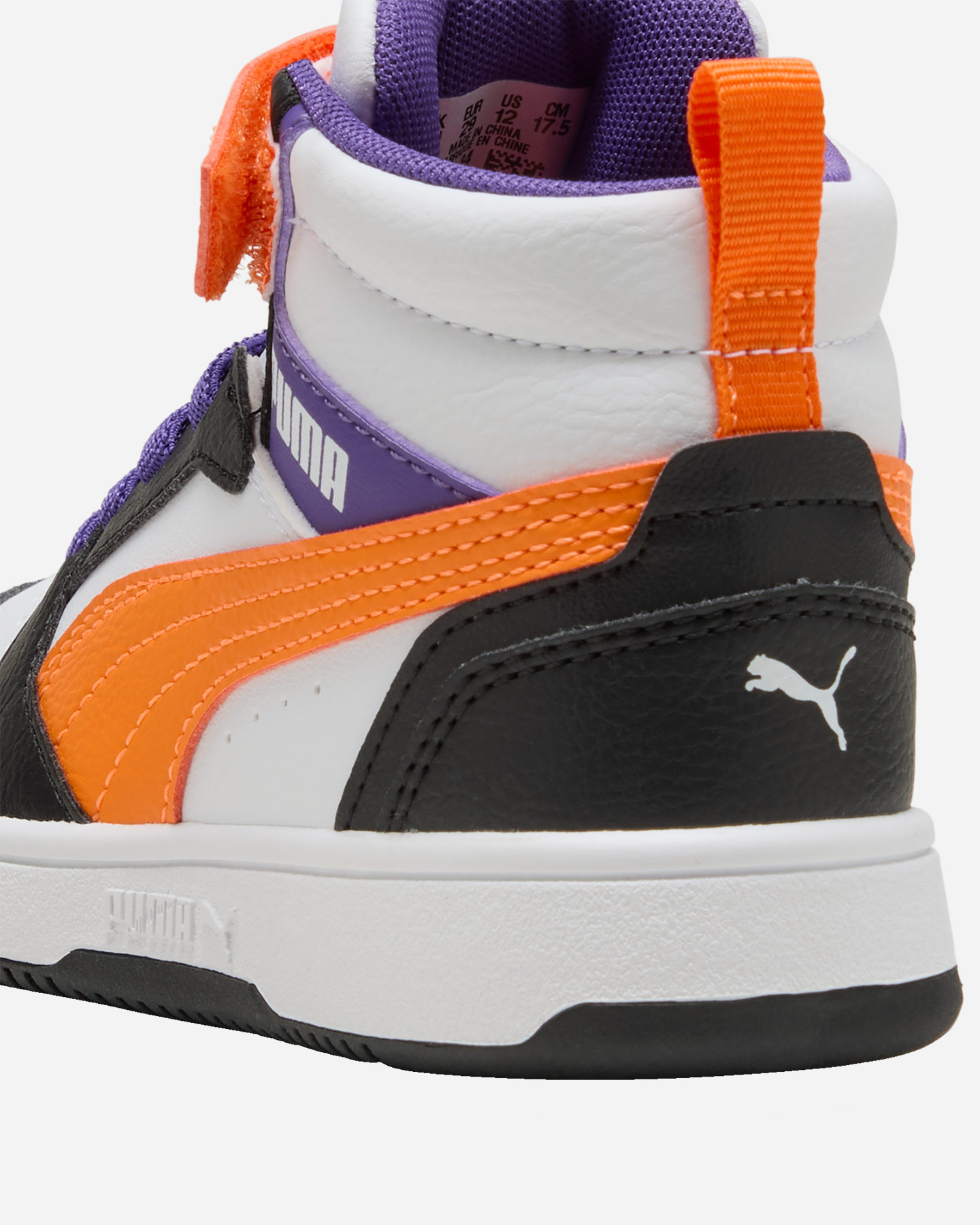 Scarpe sneakers PUMA REBOUND V6 MID PS JR - Bianco - 5 | Cisalfa Sport