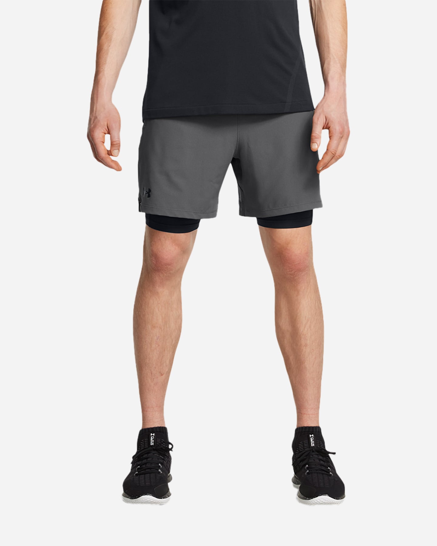 Pantalone training UNDER ARMOUR VANISH 2IN1 M - Grigio - 2 | Cisalfa Sport