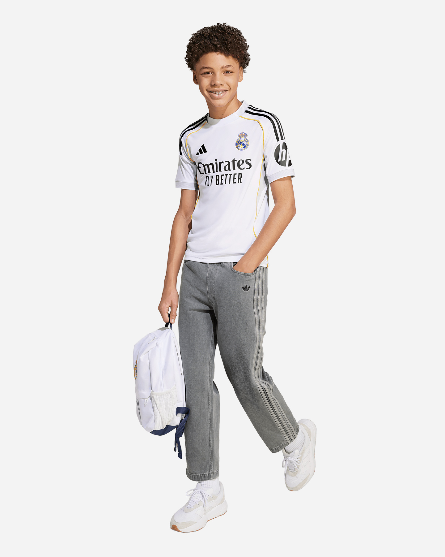 Maglia calcio ufficiale ADIDAS REAL MADRID HOME 25-26 JR - Bianco - 4 | Cisalfa Sport