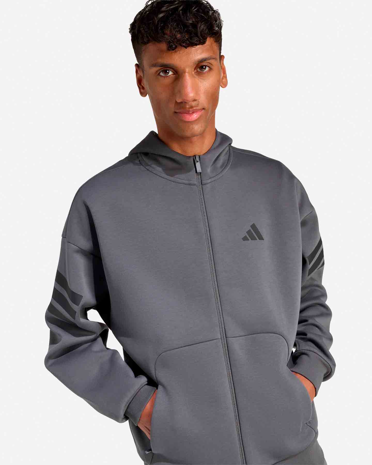 Felpa ADIDAS FUTURE ICONS 3STRIPES M - Grigio - 4 | Cisalfa Sport