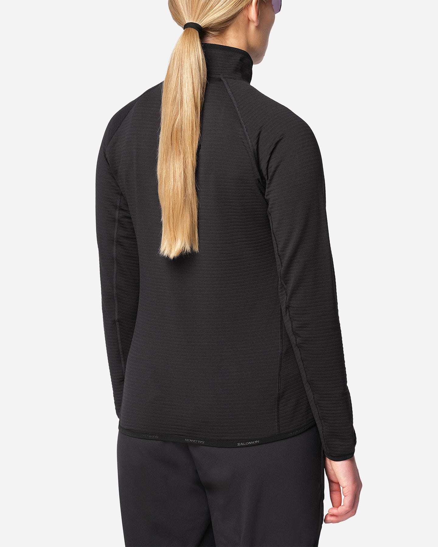 Maglia running SALOMON ESSENTIAL LIGHTWARM W - Nero - 2 | Cisalfa Sport