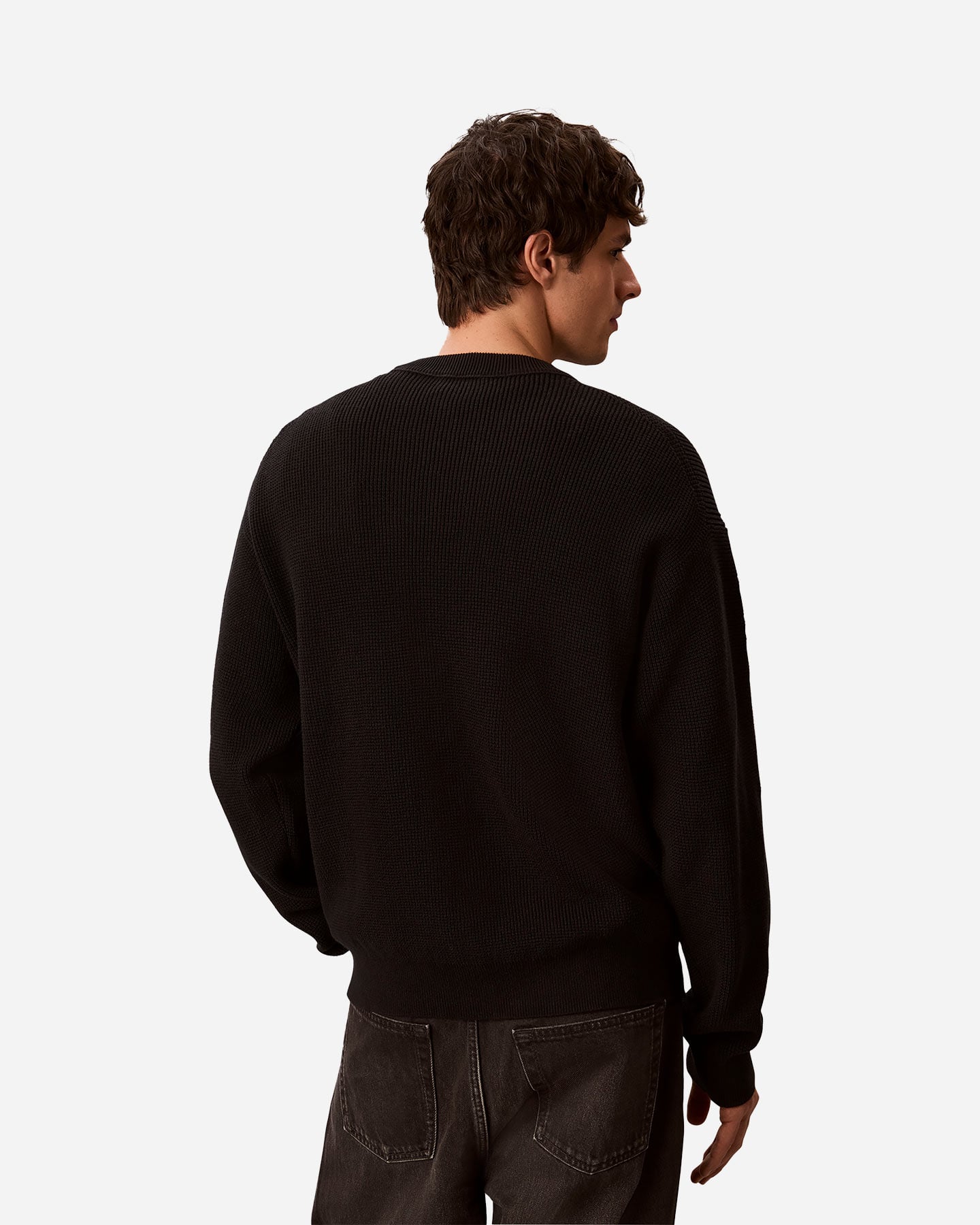 Camicia CALVIN KLEIN JEANS WAFFLE BADGE M - Nero - 4 | Cisalfa Sport