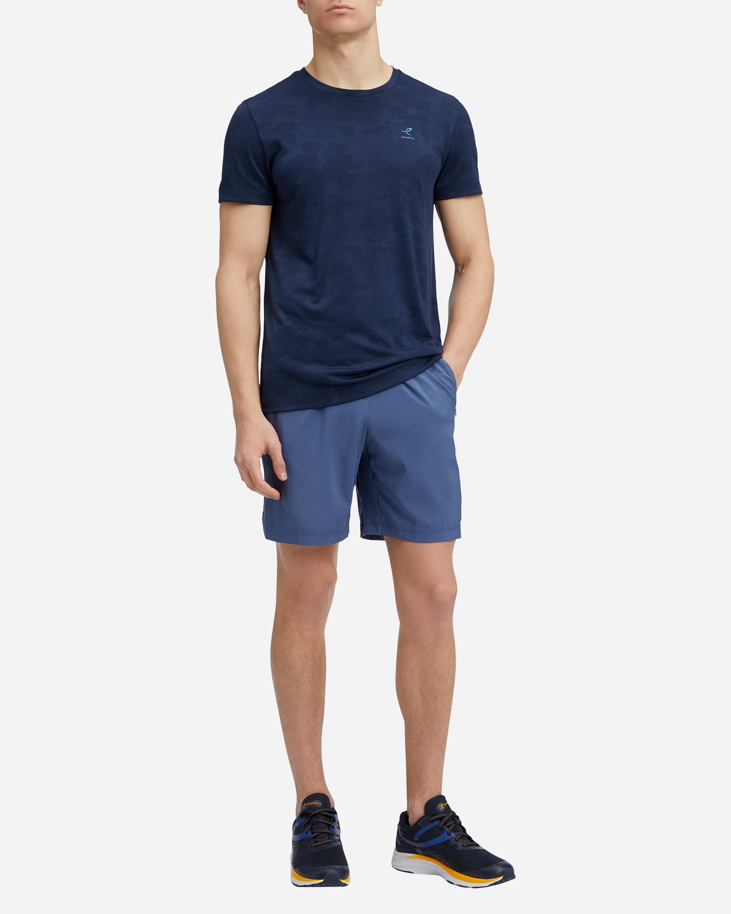 T-shirt training ENERGETICS FABIO ALL OVER PRINTED M - Blu Navy - 3 | Cisalfa Sport