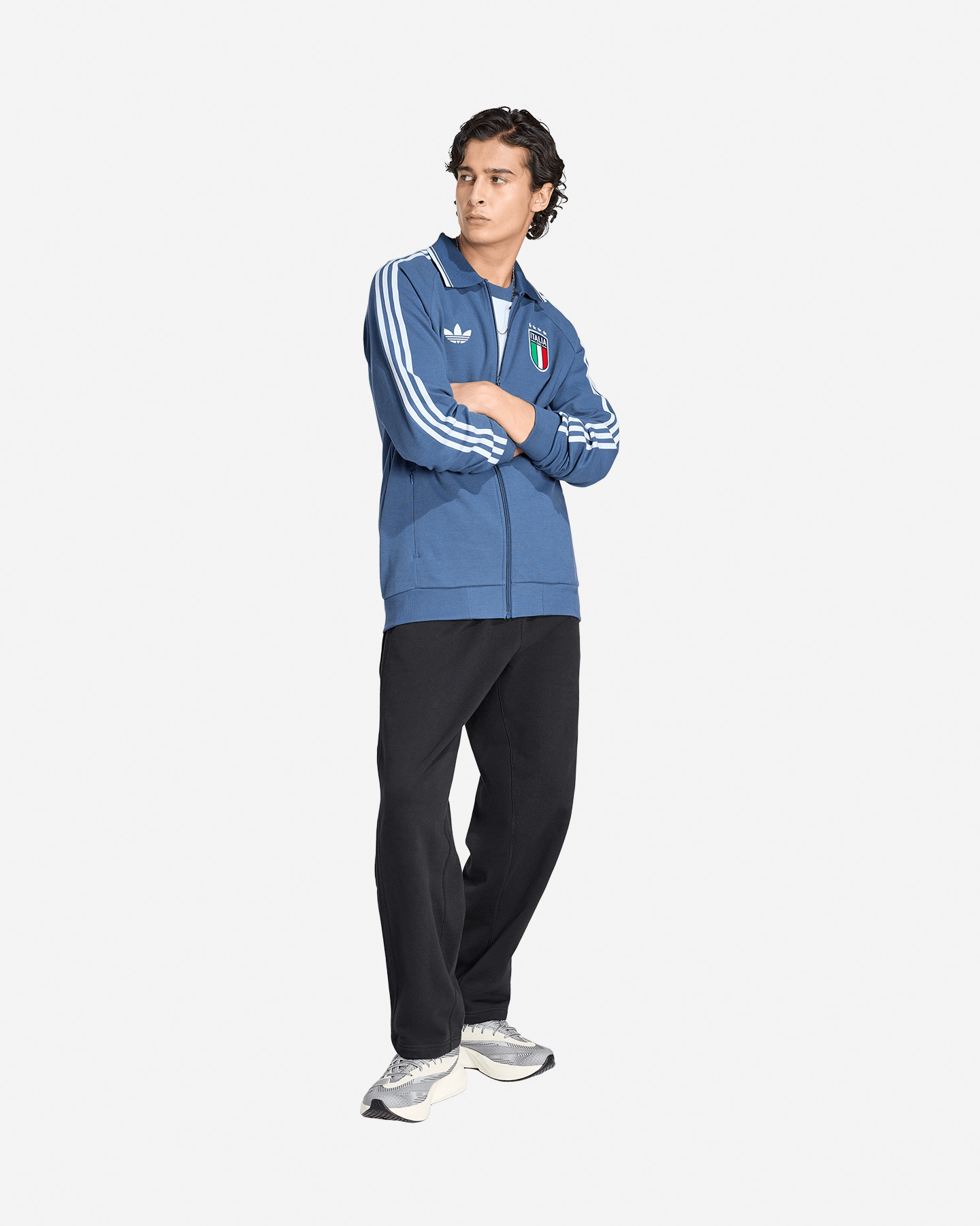 Felpa ADIDAS ITALIA AWAY ANTHEM M - Azzurro - 3 | Cisalfa Sport