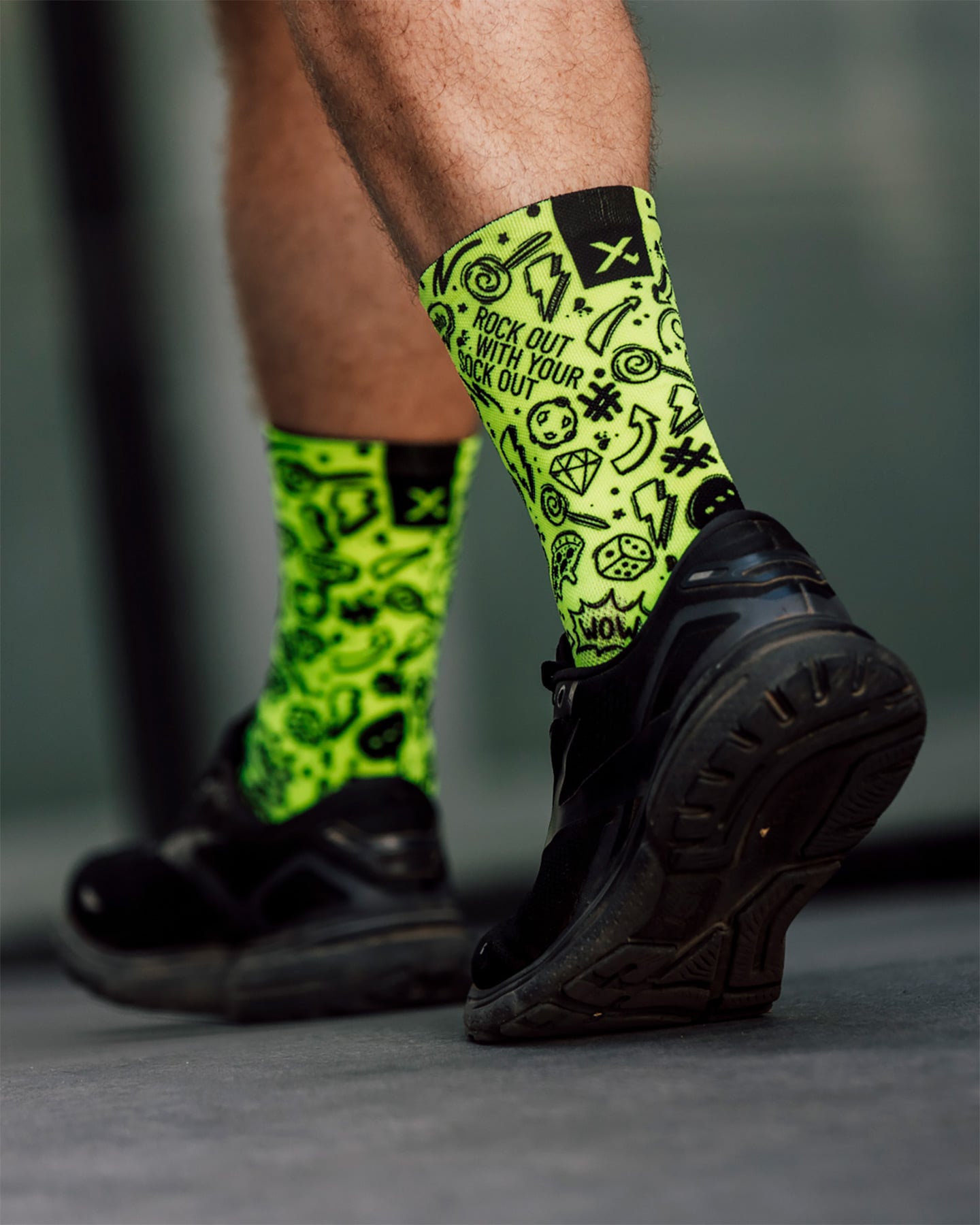 Calze ciclismo SOX FLUO DOODLE  - Color mix - 2 | Cisalfa Sport