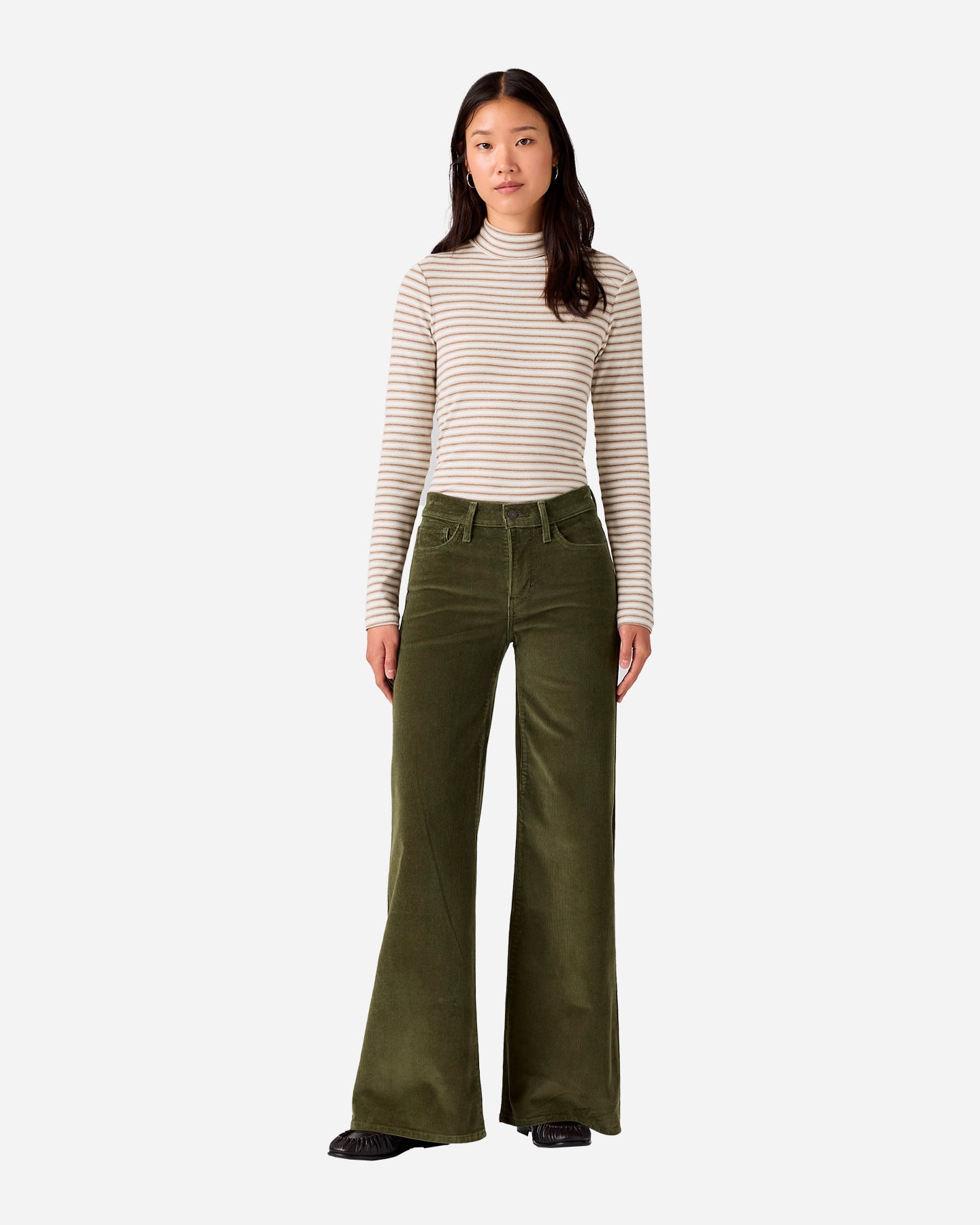 Pantalone LEVI'S WIDE LEG CORDUROY W - Verde - 2 | Cisalfa Sport