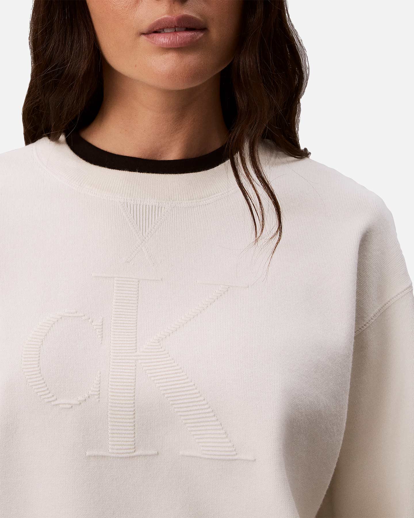 Maglione CALVIN KLEIN JEANS CLASSIC W - Bianco - 5 | Cisalfa Sport
