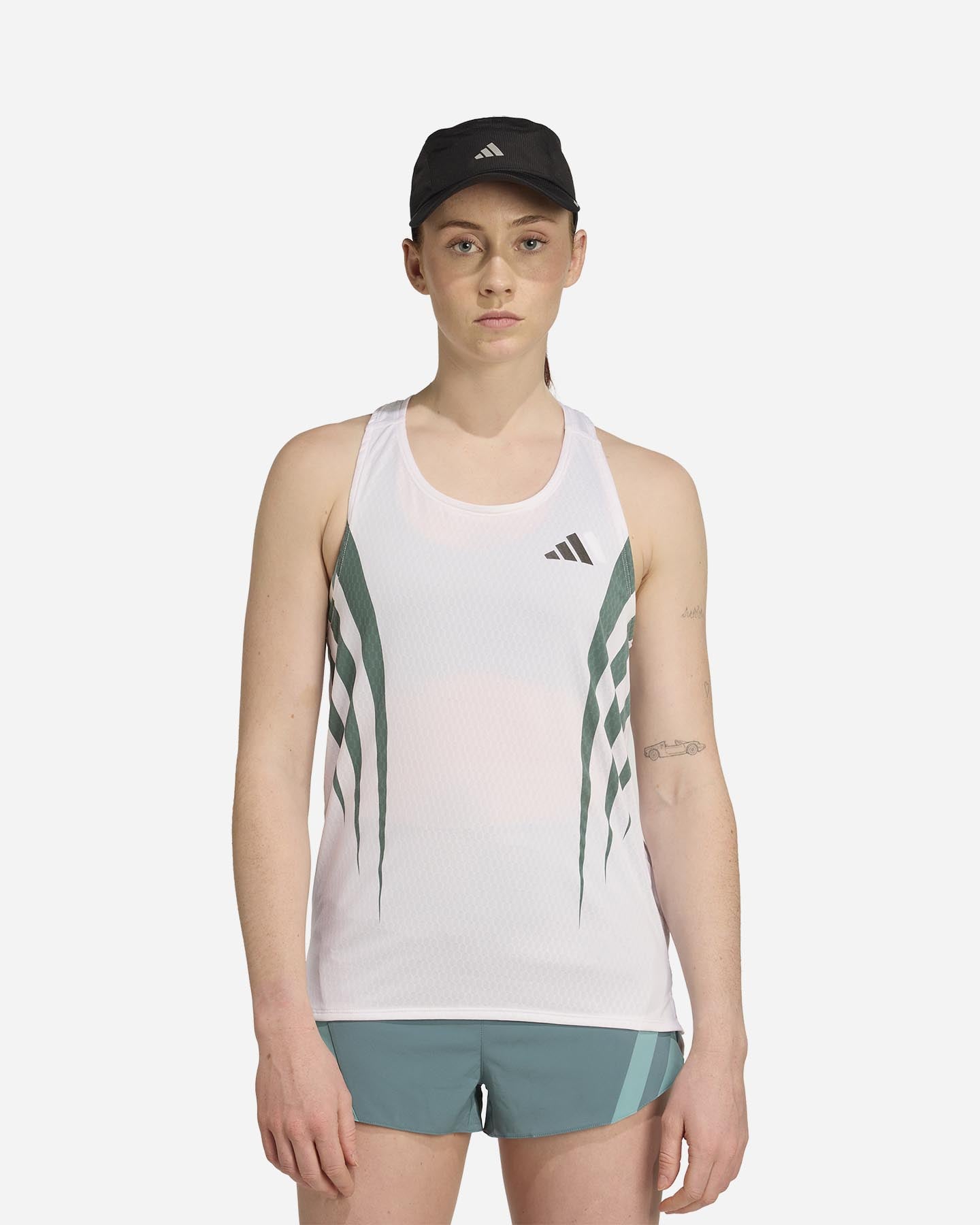 Canotta running ADIDAS ADIZERO W - Bianco - 1 | Cisalfa Sport