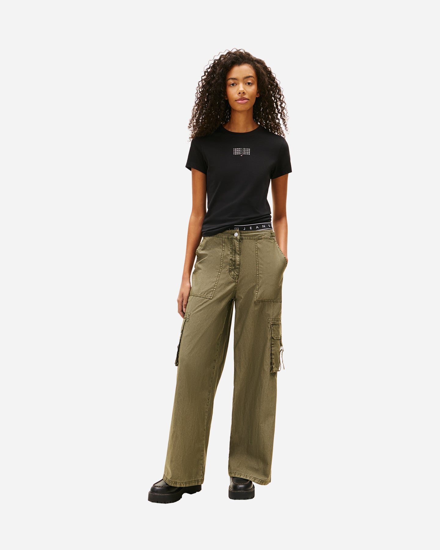 T-shirt TOMMY HILFIGER SLIM MULTI LINEAR W - Nero - 2 | Cisalfa Sport