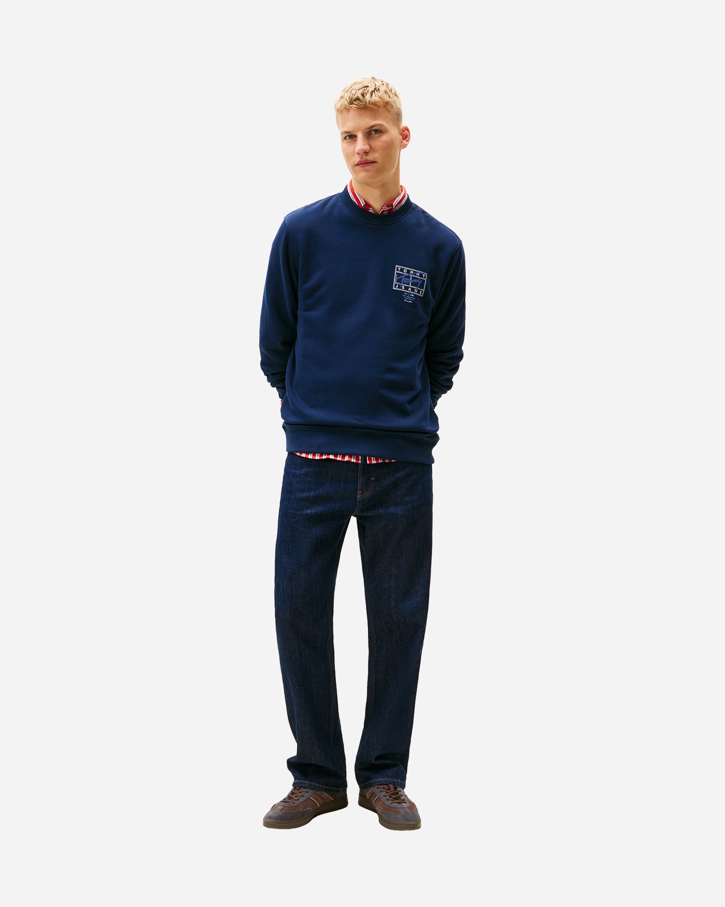 Felpa TOMMY HILFIGER BACK LOGO SIGNATURE M - Blu - 2 | Cisalfa Sport