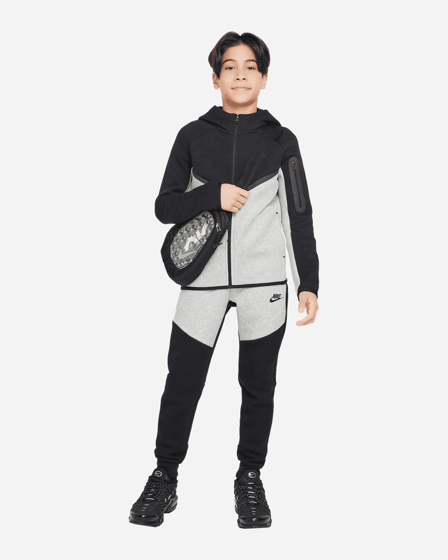 Felpa NIKE TECH FLEECE 2 JR - Grigio - 2 | Cisalfa Sport