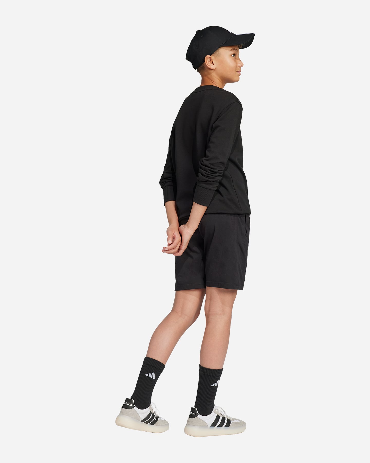 Pantaloncini ADIDAS BIG LOGO JR - Nero - 6 | Cisalfa Sport