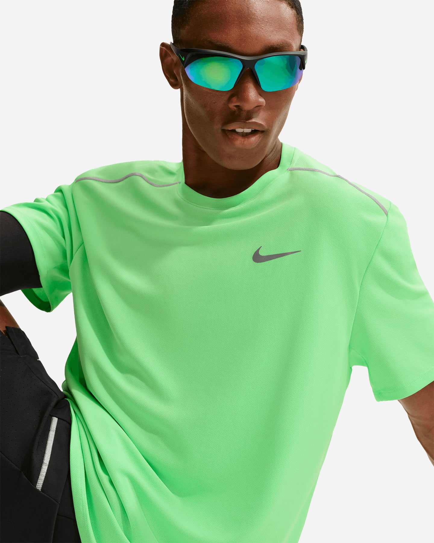 T-shirt running NIKE MILER M - Verde - 5 | Cisalfa Sport