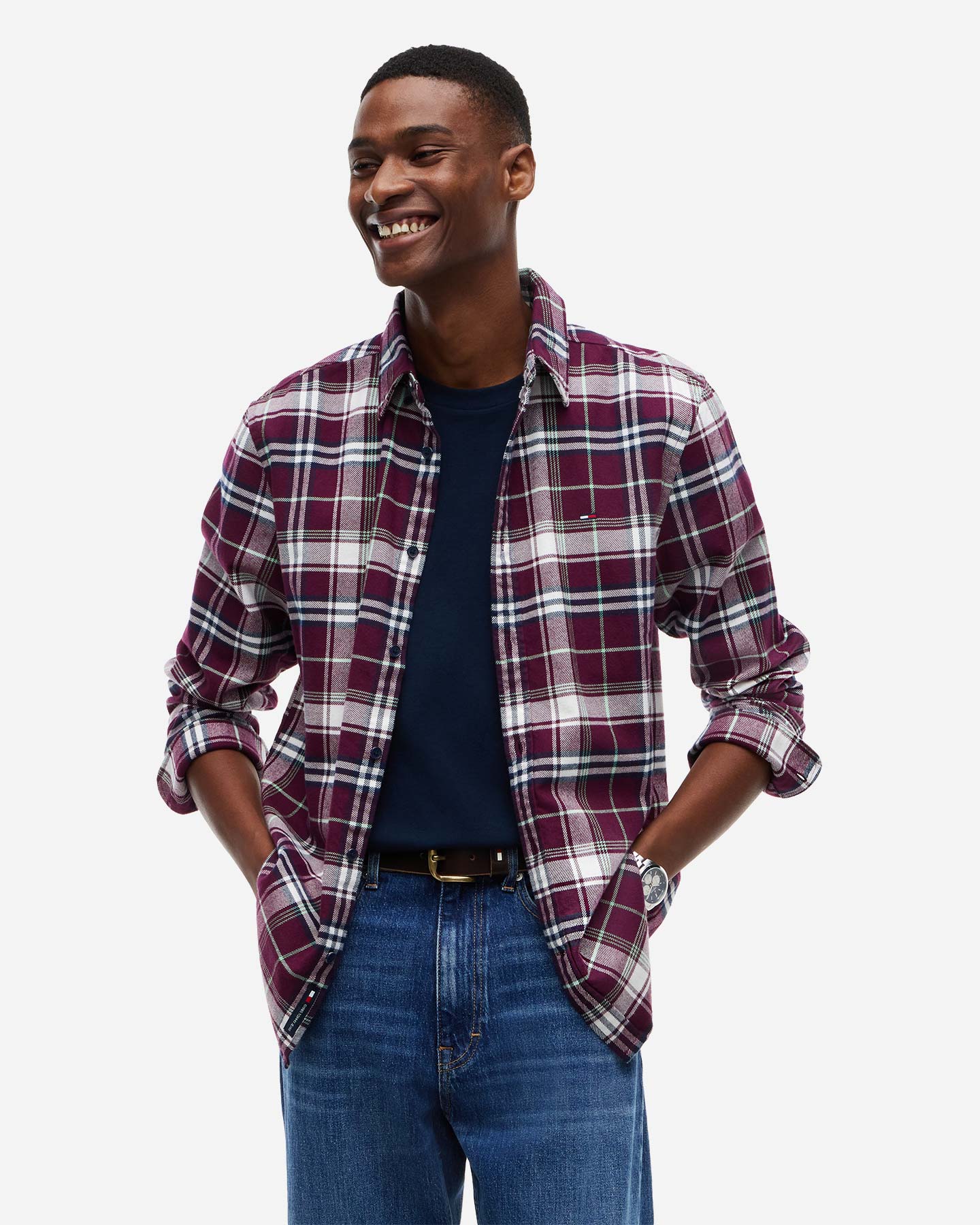 Camicia TOMMY HILFIGER FLANELLA CHECK M - Nero - 1 | Cisalfa Sport