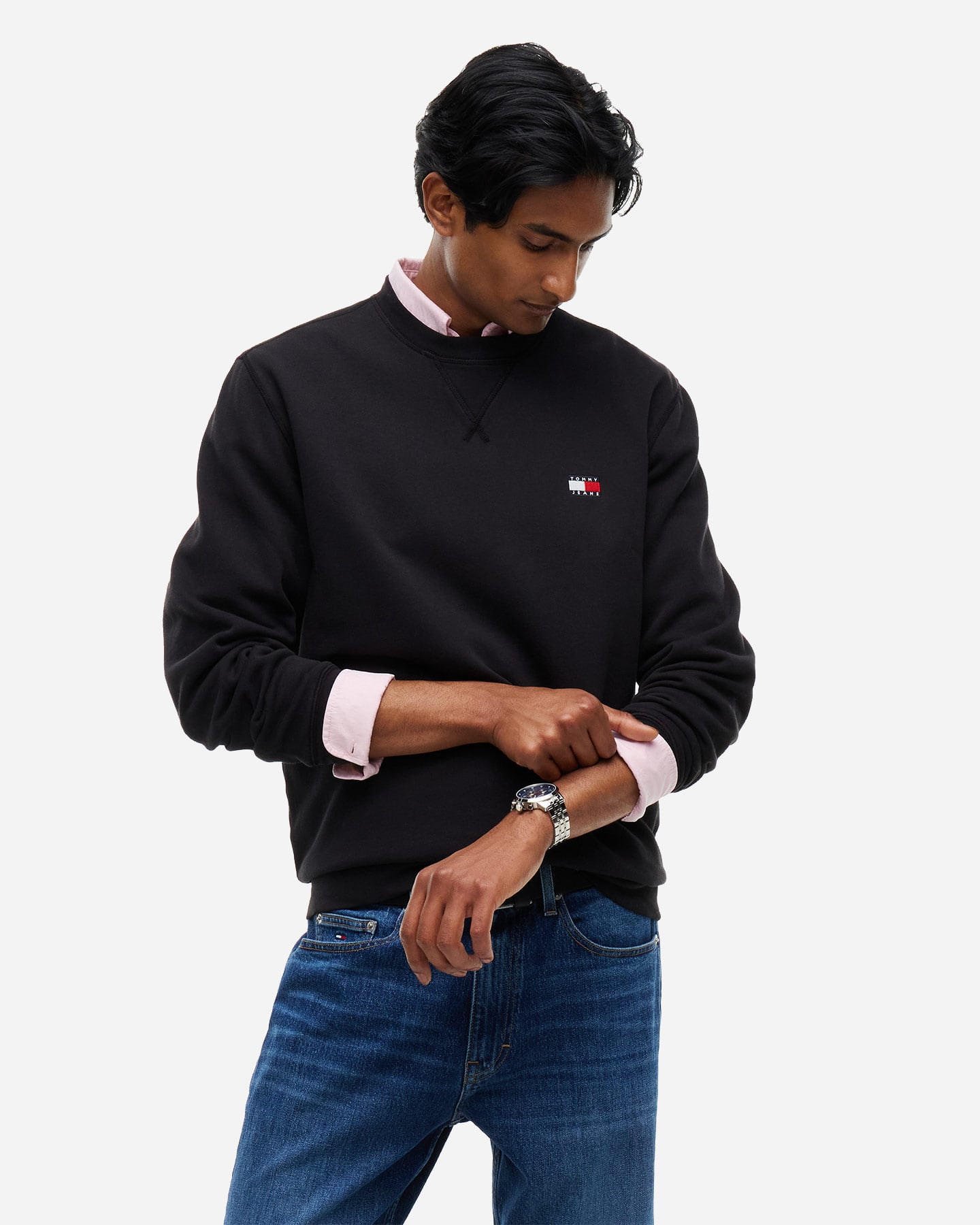Felpa TOMMY HILFIGER BADGE FLEECE M - Nero - 1 | Cisalfa Sport