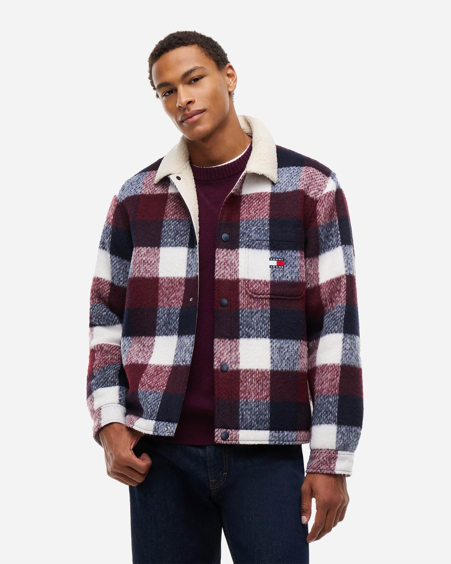 Giubbotto TOMMY HILFIGER TRUCKER SHERPA CHECK M - Blu - 1 | Cisalfa Sport