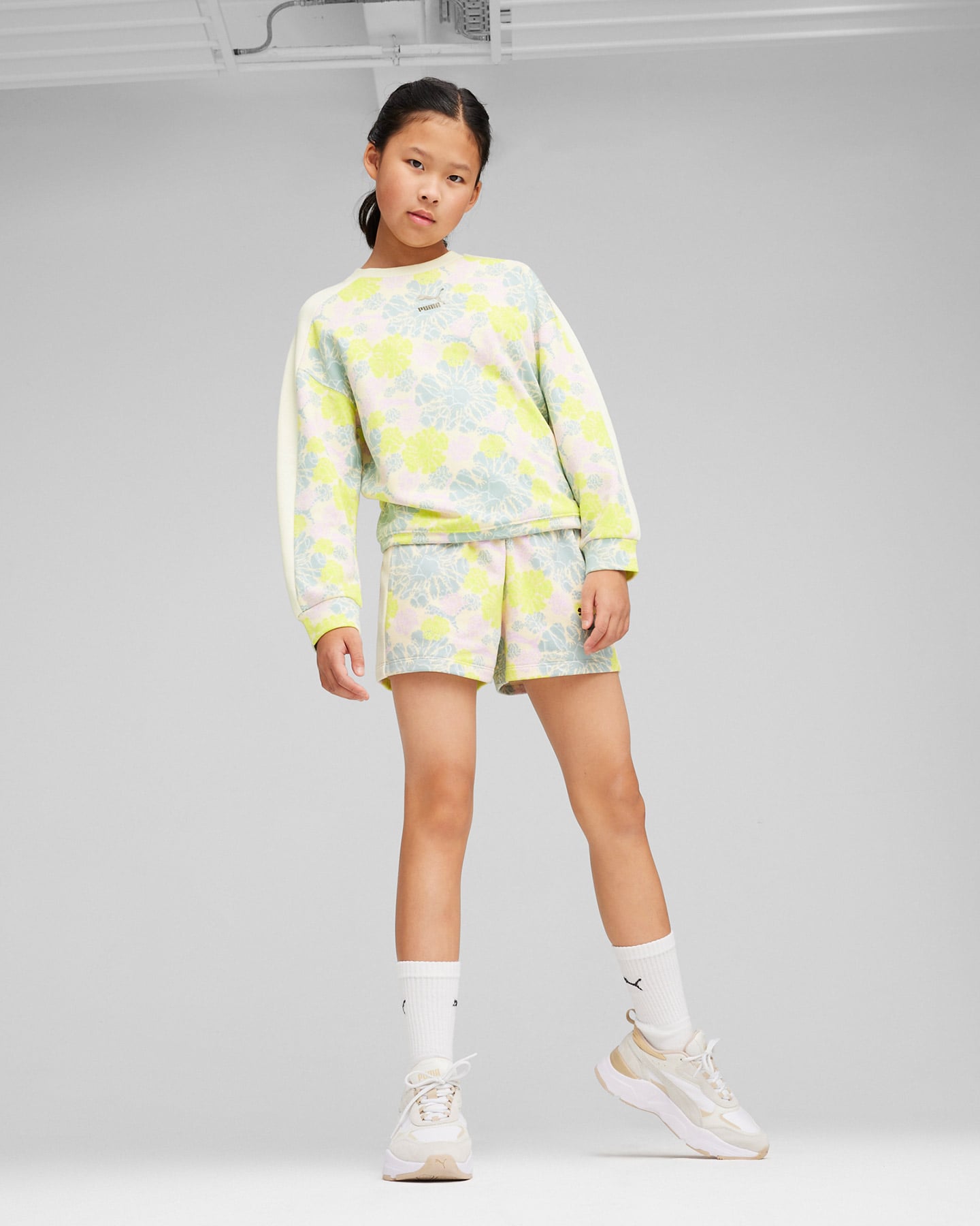Pantaloncini PUMA T7 GIRL FLOWER JR - Color mix - 4 | Cisalfa Sport