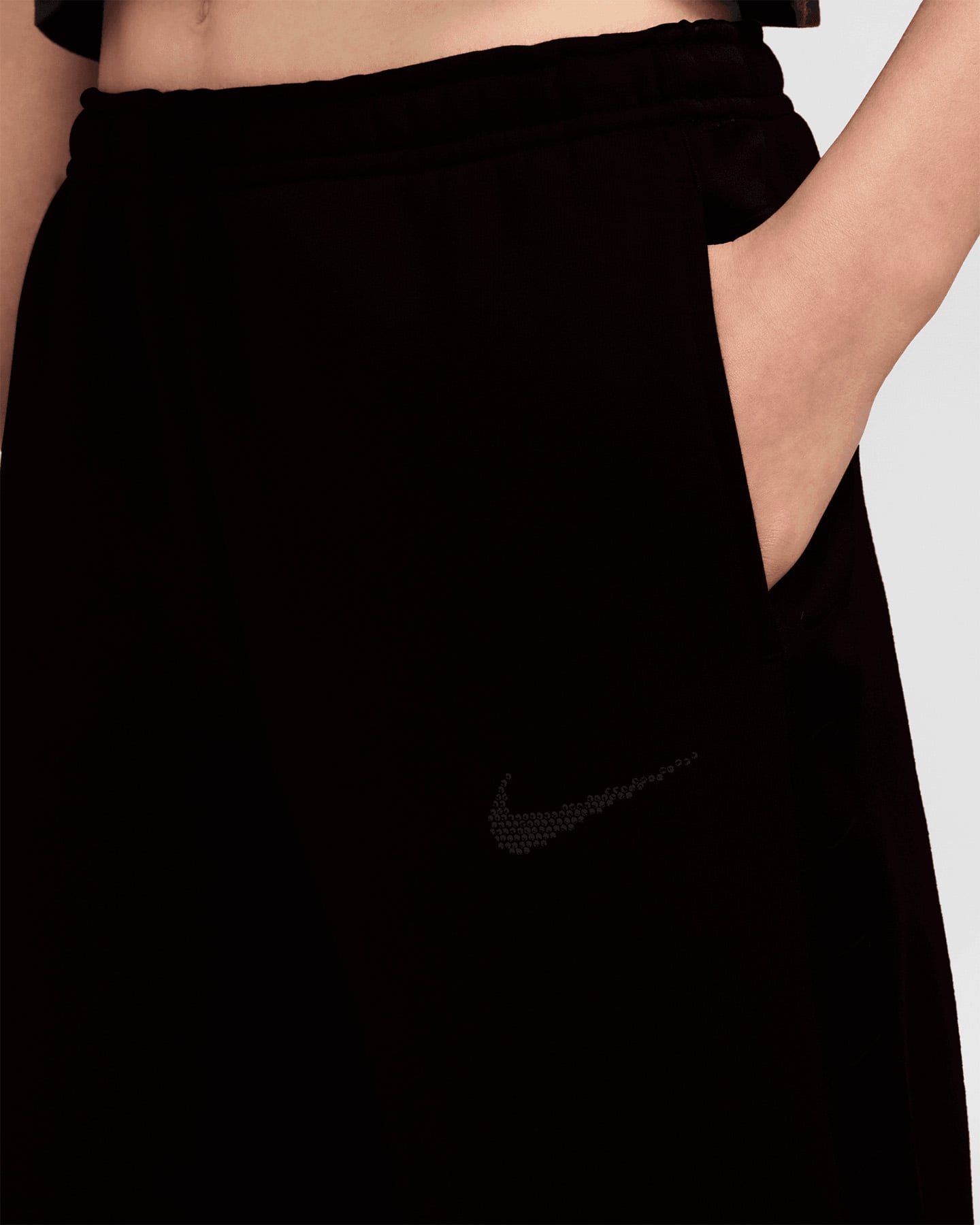 Pantalone NIKE WIDE LEG TAPE JR - Nero - 2 | Cisalfa Sport