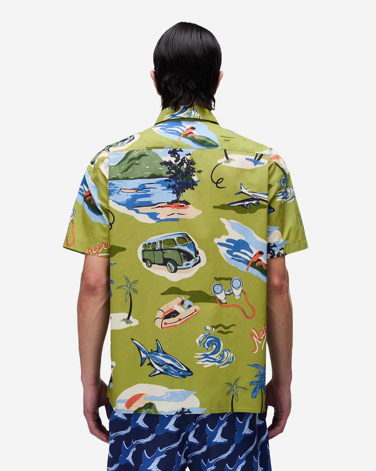 Camicia NAPAPIJRI ELIOR ALL OVER PRINTED M - Verde - 3 | Cisalfa Sport