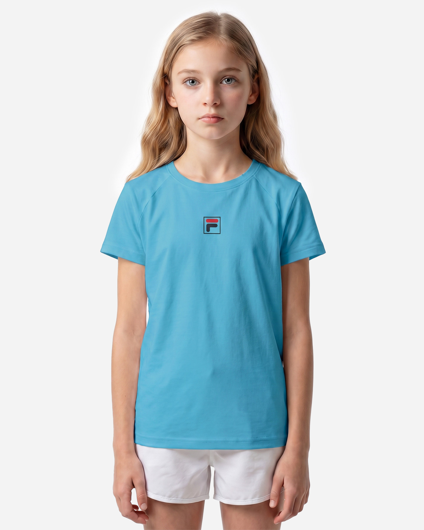 T-shirt tennis FILA COURT LEGACY JR - Azzurro - 2 | Cisalfa Sport