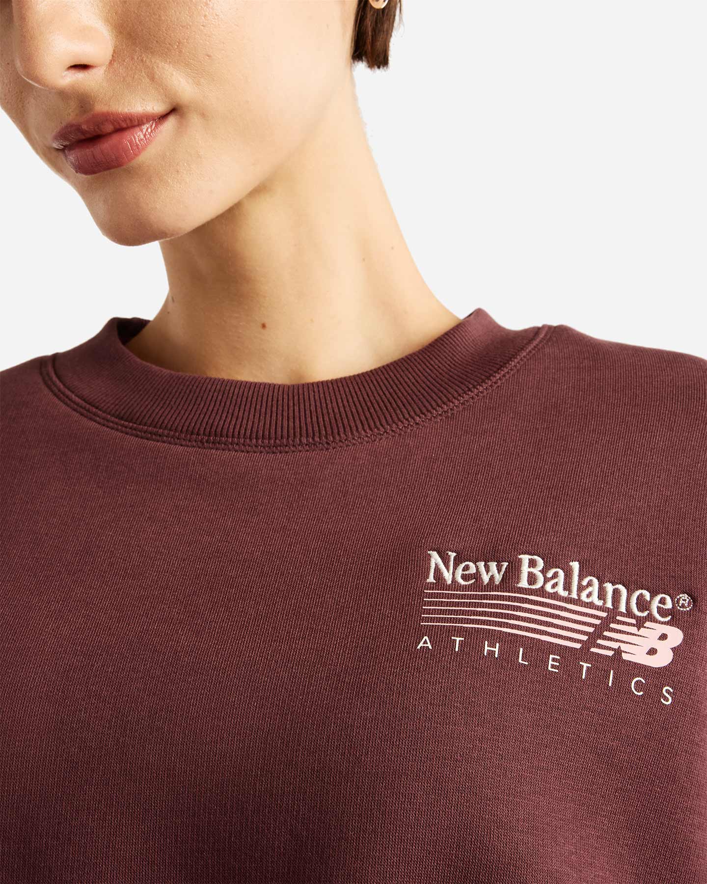 Felpa NEW BALANCE TRACKSIDE BIG LOGO W - Rosso - 4 | Cisalfa Sport