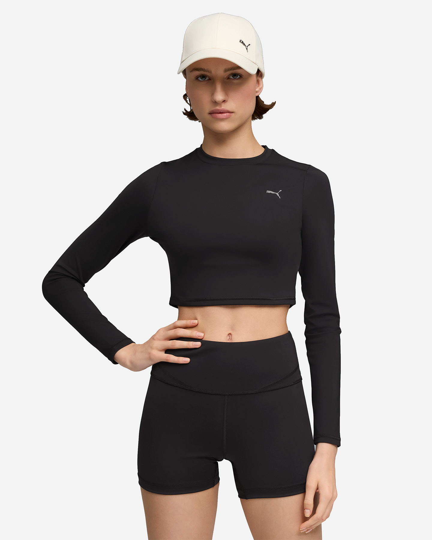 T-shirt training PUMA CROP PWRSHAPE W - Nero - 2 | Cisalfa Sport