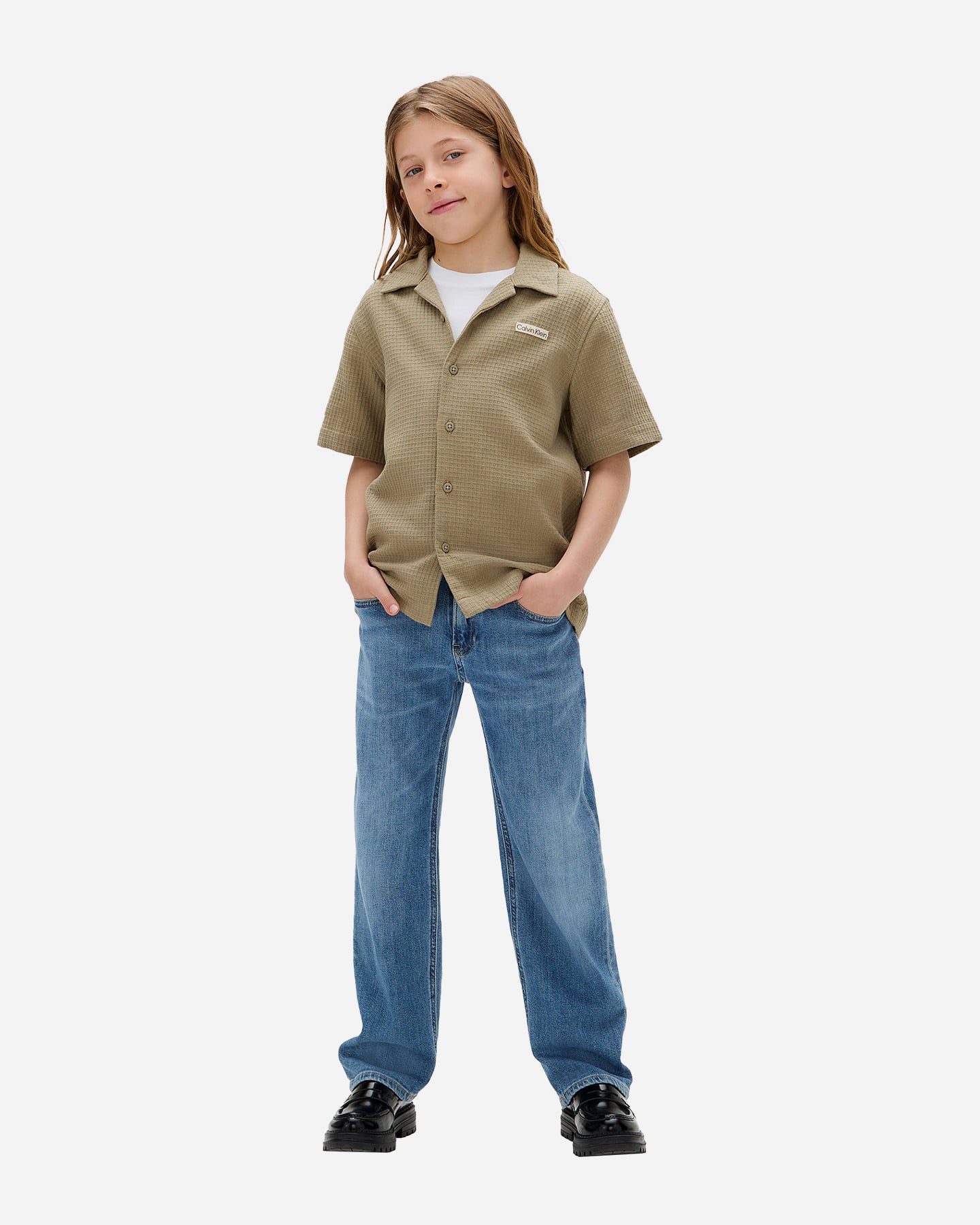 Jeans CALVIN KLEIN JEANS STRAIGHT JR - Denim - 1 | Cisalfa Sport